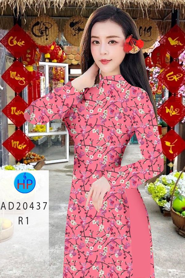 Vải Áo Dài Hoa Nhí AD 20437 8